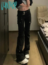 Lunivop Woman Y2K Jeans Dark Academia Denim Pants Japanese Fashion Gyaru Unisex Hip-Hop Tide